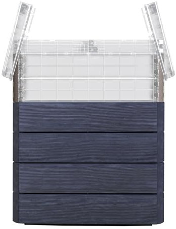 Garantia Ergo Quadro TurboPlus M 85 Hochbeet Wood, inkl. Flora Wassersparsystem - Blumentopf, Hochbeete für Garten, Pflanzkübel Groß Außen, Blumenkasten, Blumentopf Hoch, Blumenkübel, Frühbeet