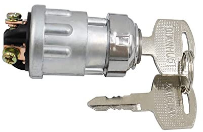 Contacteur d'Allumage de Moto,MoreChioce 3 Broches Interrupteur Universel de Démarrage du Moteur 12V Interrupteur de Commande d'Allumage 3 Positions ON OFF avec Clé pour Voitures, Motos, SUV, Camions