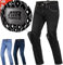 SHIMA DEVON Motorradjeans - Belüftete Elastische Slim Fit Biker Motorradhose mit FiberQL-Verstärkungen, CE Knie- und Hüftprotektoren (Herren, Schwarz, 36)