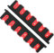 Simple Deluxe Rutenhalter Rutenständer Vertikale Angelrutenhalter Wandmontage Angelrutenstände Angelrutenregal Angelständer Wand, 6 Ruten 34,5 cm Rot, 1 Paar