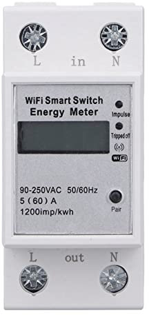 WIFI Smart Energy Meter Intelligenter Haushaltsstromzähler LCD-Display für 1 Phase 2P DIN-Schiene ZMAI-90 AC90-250V