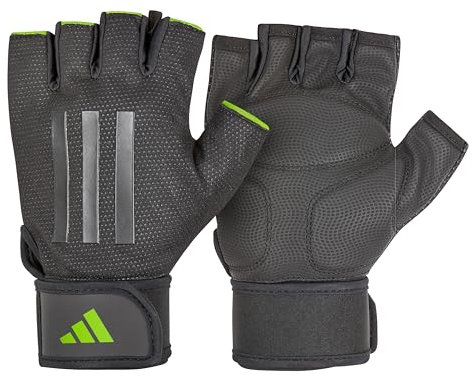 adidas Unisex-Adult Elite Trainingshandschuhe-Grün/L, Schwarz, L