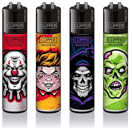Clipper Feuerzeug 4er Set: (Horror)