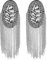 SUPERFINDINGS 2 Pcs Strass Épaules Badges Détachables Fer Gland Épaulettes Rétro Platine Épaule Broche pour Hommes et Femmes Tissu Uniforme Accessoires, 185x54mm
