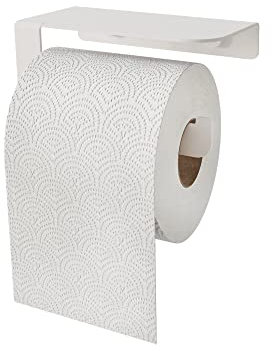 DABSTORY Toilettenpapierhalter Klopapierhalter Klorollenhalter Wandmontage WC Papier Halter Papierhalter Rollenhalter für Badzimmer und Küche Toilettenpapierrollenhalter Edelstahl Weiß
