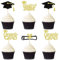 24 Stück 2024 Graduation Cupcake Toppers Glitter Klasse von 2024 Graduation Cap Diplom Cupcake Picks 2024 Graduation Theme Party Kuchen Dekorationen Supplies