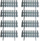 Amari Bargains Royal Picket Fence White - Garden Landscape Border Fence - Long PVC Fence for Garden Beds, Courtyard, Lawn - Decorative Outdoor Fences - Gardening Indoor Fence (8, Grey)