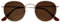 OPULIZE Sol Sonnenbrille Dünner Rand Runde Retro-Metallfassungen Kratzfest Getönte Linse UV400-Schutz Gold Braun Spitzen Herren Damen S94-9