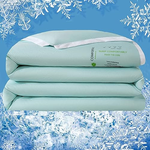 lsxlkha Sommer Einfacher EIS-Seiden-Quilt, Kühldecke Sommerdecke Tie-Dye Kühldecke zum Schlafen Doppelseitige Kühldecke 150x200cm/59x79in