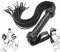 GLoyer Fouet en cuir noir S&M avec fouet d'équitation en polaire, fait à la main, Yoga & Exercise