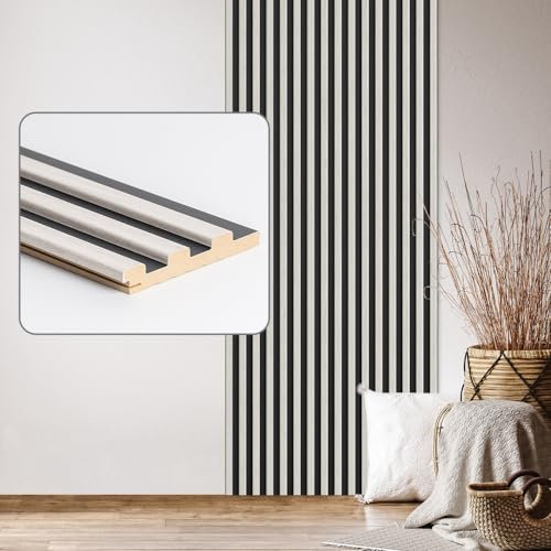 Wandpaneele & Deckenpaneele Desiwa 6er-Set in Eiche Weiß Schwarz 10,7x130 cm