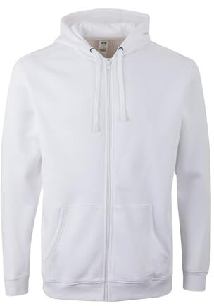 Mukua Sf270u Felpa con Cappuccio e Zip, Bianco, X-Large Unisex-Adulto