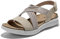 JOMIX Sandalias Mujer Verano con Cordón Elástico Sandalias Planas Mujer con Plantilla Ortopédica Playa Piscina Mar Estilo Elegante, Amarillo, 37 EU