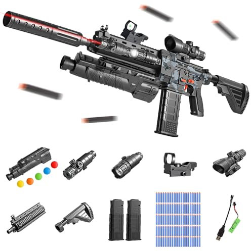 Spielzeug Pistole,Schaumstoff-Blaster,Soft Foam Bullet Blaster Toy,Schaumstoff-Blaster Toy Gun,Soft Foam Bullet Toy,Blaster Toy Gun,Sicherheitstraining oder Spiel,für 14+