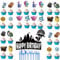 25 Pcs Game Theme Cake Toppers for Kids, Game Cake Decorations for Boys, Game Cupcake Toppers, Game Birthday Party Supplies