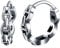 Yumilok Retro Kette Muster Creolen Ohrringe Unisex Edelstahl Ohrstecker Ohrringe Damen Herren Mädchen Halloween Punk Rock Ohrstecker