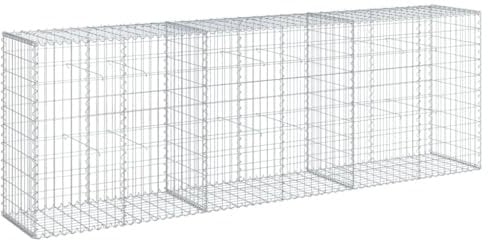 vidaXL Panier Gabion avec Couvercle 300x50x100 cm Fer galvanisé, Mur en Gabion, Mur de soutènement en Gabion, clôture en Gabion, Gabion, Cage Gabion