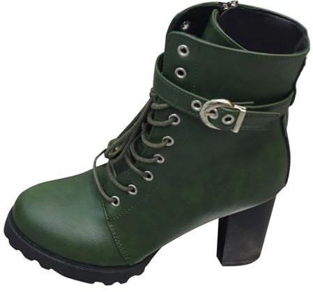 offerte a Tempo Lampo Oggi Stivali Gomma Alti Stivali Donna Alti Anfibi Donna Estivi Stivali Donna Pelle Biker Stivaletti Pelle Stivali Alti Senza Tacco Stivali Estivi Donna Stivali