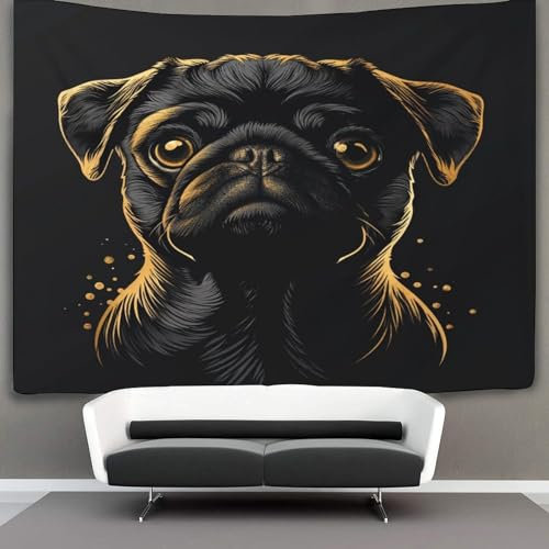 DCABEIOOE 3D Druck French Bulldog Wandteppiche Poster Ornament Wandbehang Wandteppich Raumteiler Vorhang Für Wohnzimmer Schlafzimmer Tapisserie 180cmx230cm