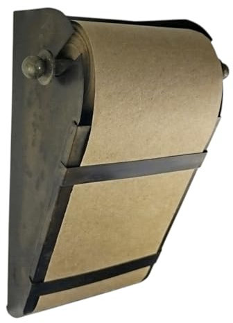 FTWDesign Retro Notizrollenhalter aus Metall - 15m Notizblock mit Ersatzrolle