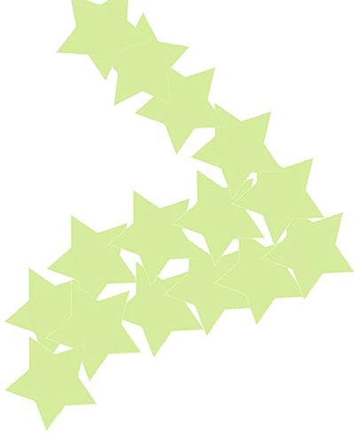 UKCOCO 200st Aufkleber Mit Fluoreszierenden Sternen Sternaufkleber Für Sterne Für Die Decke Lichter Leuchtstäbe Glühen Drinnen Wandtattoo Yellow