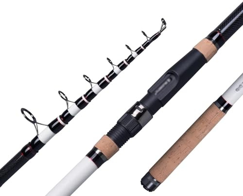 Fiskespö Teleskopisk karpfiskespö T800 kolfiber Tele roterande spön 4.0lb Power Noctilucent hård stång 3.9m Surffiskespö