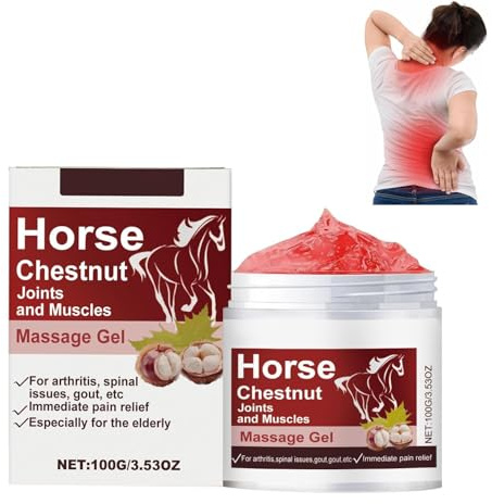 Horse Balm Warming Extra Strong, 100g Muscles Massage Gel, Foot Relief Gel, Gentle Massage Balm for Back Shoulder Muscle Neck Tension Post-Workout Knee Travel,for All Skin Types (1)