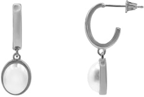 Heideman Ohrringe Saga Damen Edelstahl mit Perle weiß | Zeitloser Ohrschmuck fürs Büro und den Alltag, schöne Geschenkidee für Mama, hautfreundlich, nickelfrei und leicht