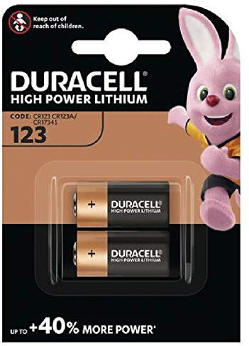 Duracell CR123-C2 Lot de 2 Piles au Lithium Photo