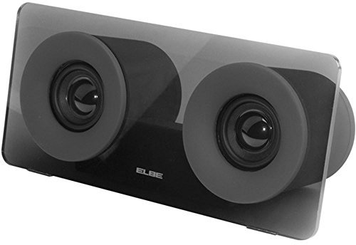 ELBE ALT-432-NE - Altavoz Bluetooth portátil, doble salida de audio, 6 W, Aux-In, color negro