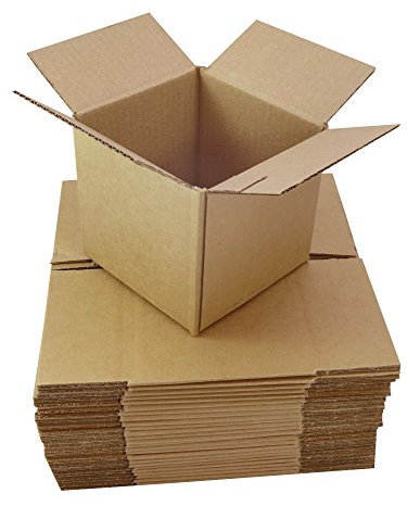 100 Small Brown Cardboard Packaging Boxes Size 4 x 4 x 4 / 100 x 100 x 100mm 4 Inch Square Cubes Mug Packing Mailing Shipping Postage Postal Cartons