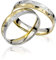 2 x 333 Trauringe Gelbgold Bicolor Weißgold 8 Karat Eheringe PAARPREIS *inkl. Versand u. Gravur* C005