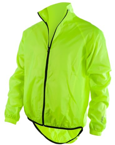 O'NEAL | Mountainbike-Regenjacke | Mountainbike MTB Downhill BMX | Wasserabweisend & atmungsaktiv, Elastische Bündchen, Reflektierender Print | Breeze Rain Jacket | Erwachsene | Neon-Gelb | Größe XS
