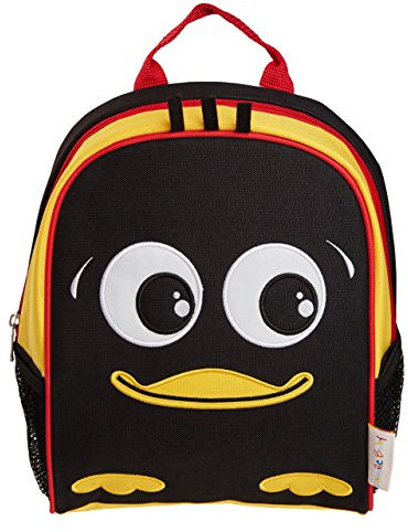 smileBaby Kinder Rucksack für den Kindergarten und Freizeit schwarzer Pinguin