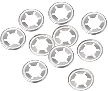 Sourcing map M6 Starlock Rondelles 5,1 mm I.D. 15 mm O.D. interne Dent Lock Rondelles Push-On Verrouillage Vitesse Clip Acier Inoxydable 304 10pcs