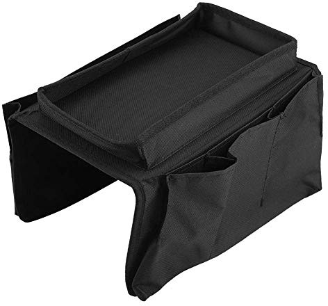 Fdit Sofa Couch Aufbewahrungstasche Armlehne Hängen TV Fernbedienung Organizer mit Cup Holder Tray Home Decor Magazin Halter MEHRWEG VERPACKUNG socialme-eu(Schwarz)
