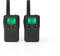NEDIS Walkie-Talkie Rechargeable MicroUSB, 6H Talktime, 10km Range, Charging Base, 2 Pcs, Black