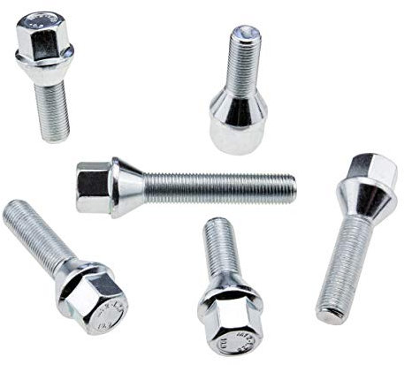 20x Bulloni Ruota M12x1,25 bulloni Conici SW17 60mm Lunghezza a Scelta Compatibile con Alfa Romeo Citroen Fiat