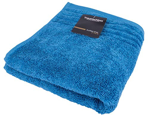 Traumschloss Frottier-Line Premium hautsympathisches Badetuch aus Baumwolle, Farbe:Nordic blau, Größe:100x150