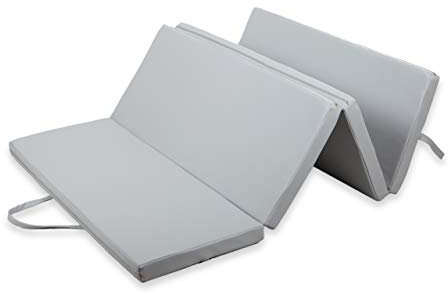 Gutekissen® Weichbodenmatte Gymnastikmatte Turnmatte Fitnessmatte Faltmatratze 4 EKO MAT (200x120x5, Hellgrau)
