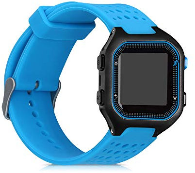 kwmobile Ersatzarmband kompatibel mit Garmin Forerunner 25 (L - 40 x 47 x 13,9 mm) Armband - Fitnesstracker Band aus Silikon in Blau