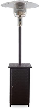 UNIVERSALBLUE Estufa de Exterior Tipo Seta | Gas Butano y Propano | Acabado en Rattan | 13000W