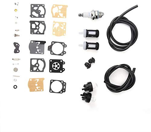 Vergaser-Reparaturfilter-Kit für FS36 FS40 FS44 Grasschneider - Komplettes Metallersatz mit Primerlampen, Kraftstofffilter und Zündkerze