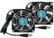 Rowiz 2pcs DC 5V 80mm (8cm) Case Fan with Metal Finger Guard, Silent Cooler USB Connected Cooling Fan for Router PC CPU TV Box, 80×80×25mm