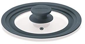 Tescoma Unicover Tapa, Cristal y Silicona, Gris, 16x18x20 cm