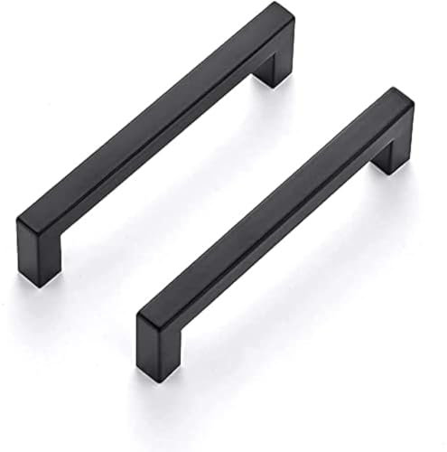 LONTAN 15 Pack Black Kitchen Cupboard Handle 288mm Hole Centers Black Drawer Handles