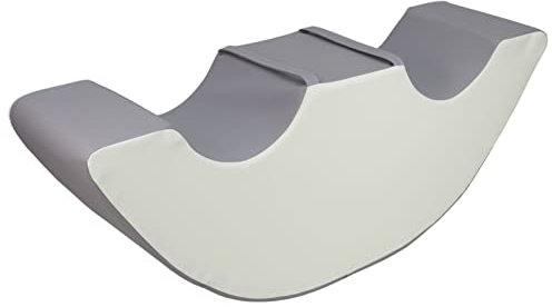 Velinda Doppel-Schaukelfigur Böhnchen Schaumstoff-Wippe Balancierbrücke Wippschaukel (Farbe: weiß,grau)