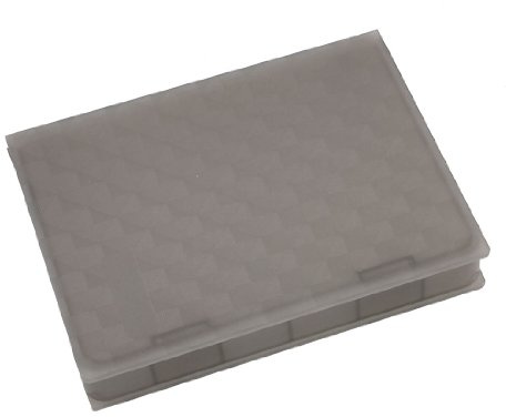 Ruilogod Graue Kunststoff 2,5-Zoll-IDE-SATA-Festplatte HDD-Store-Tank-Case-Kasten