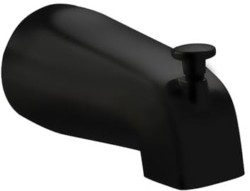 PULSE ShowerSpas 3010-TS-MB Matte Black NPT Connection Tub Spout with Diverter, 2.5 x 2.5 x 5.5
