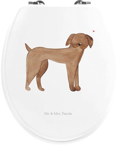 Mr. & Mrs. Panda Motiv WC Sitz Hund Dogge - Geschenk, Great Dane, Toilettendeckel, Hunderasse, Sprüche, Deutsche Dogge, Herz, Haustier,
